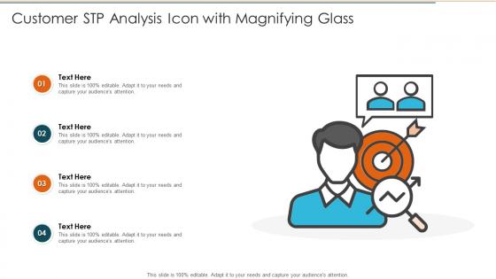 Customer Stp Analysis Icon With Magnifying Glass