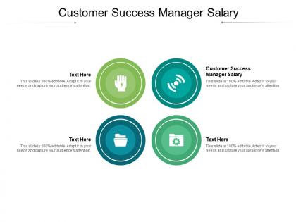 Customer success manager salary ppt powerpoint presentation professional outfit cpb
