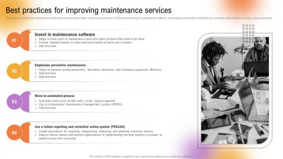 Customer Support And Services Best Practices For Improving Maintenance Services