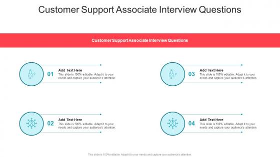 Customer Support Associate Interview Questions In Powerpoint And Google Slides Cpb