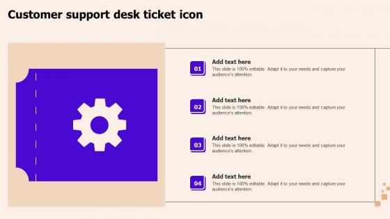 Customer Support Desk Ticket Icon