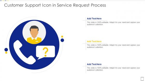 Customer Support Icon In Service Request Process