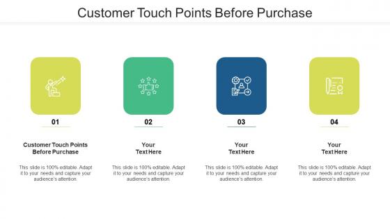 Customer Touch Points Before Purchase Ppt Powerpoint Presentation Pictures Clipart Images Cpb