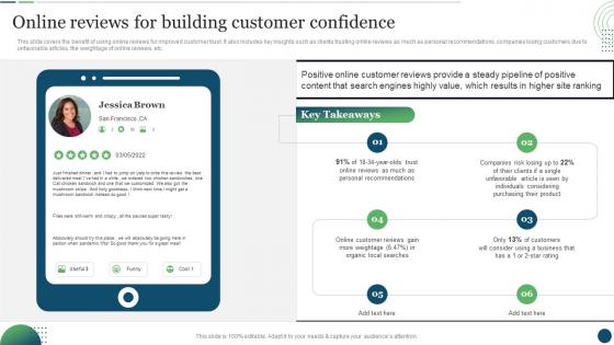 Customer Touchpoint Plan To Enhance Buyer Journey Online Reviews For Building Customer Confidence