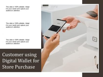 Customer using digital wallet for store purchase