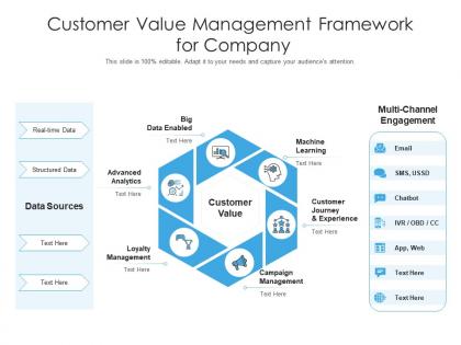 Customer value management framework for company