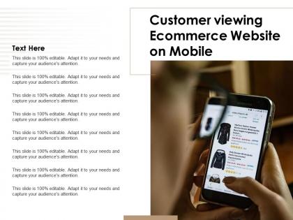 Customer viewing ecommerce website on mobile