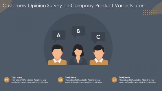 Customers Opinion Survey On Company Product Variants Icon