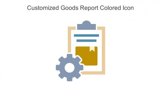 Customized Goods Report Colored Icon In Powerpoint Pptx Png And Editable Eps Format