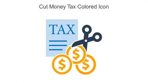Cut Money Tax Colored Icon In Powerpoint Pptx Png And Editable Eps Format