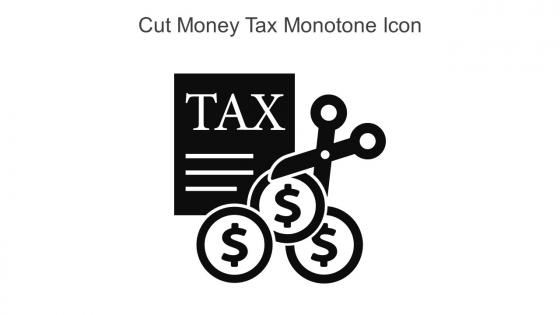 Cut Money Tax Monotone Icon In Powerpoint Pptx Png And Editable Eps Format
