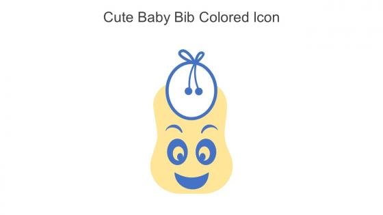 Cute Baby Bib Colored Icon In Powerpoint Pptx Png And Editable Eps Format