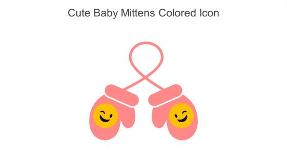 Cute Baby Mittens Colored Icon In Powerpoint Pptx Png And Editable Eps Format