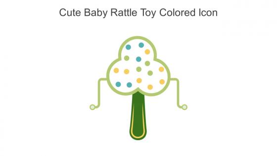 Cute Baby Rattle Toy Colored Icon In Powerpoint Pptx Png And Editable Eps Format