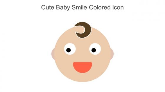 Cute Baby Smile Colored Icon In Powerpoint Pptx Png And Editable Eps Format