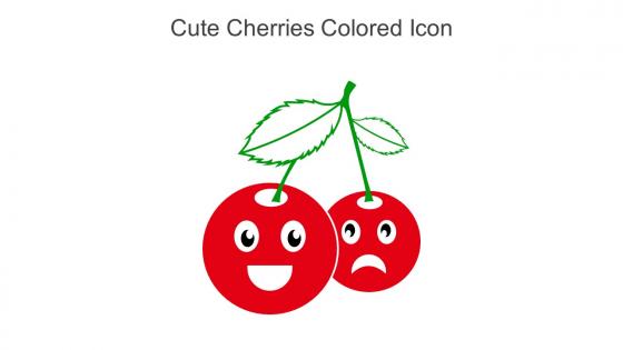 Cute Cherries Colored Icon In Powerpoint Pptx Png And Editable Eps Format
