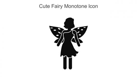 Cute Fairy Monotone Icon In Powerpoint Pptx Png And Editable Eps Format