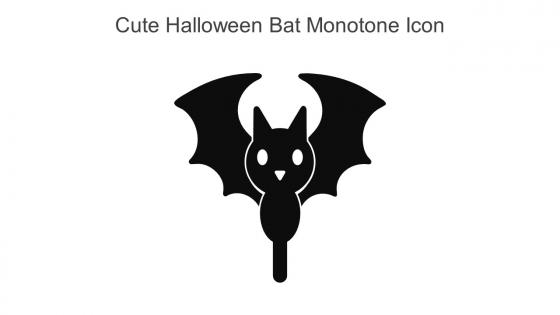 Cute Halloween Bat Monotone Icon In Powerpoint Pptx Png And Editable Eps Format