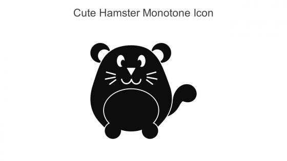 Cute Hamster Monotone Icon In Powerpoint Pptx Png And Editable Eps Format