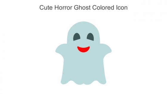 Cute Horror Ghost Colored Icon In Powerpoint Pptx Png And Editable Eps Format