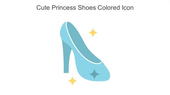 Cute Princess Shoes Colored Icon In Powerpoint Pptx Png And Editable Eps Format
