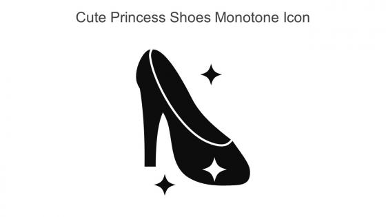 Cute Princess Shoes Monotone Icon In Powerpoint Pptx Png And Editable Eps Format