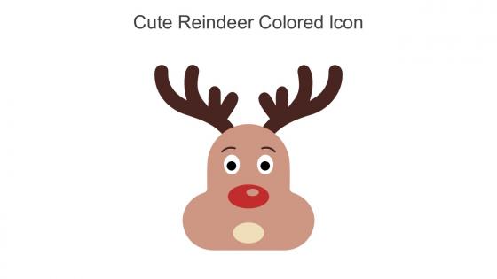 Cute Reindeer Colored Icon In Powerpoint Pptx Png And Editable Eps Format