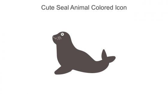 Cute Seal Animal Colored Icon In Powerpoint Pptx Png And Editable Eps Format