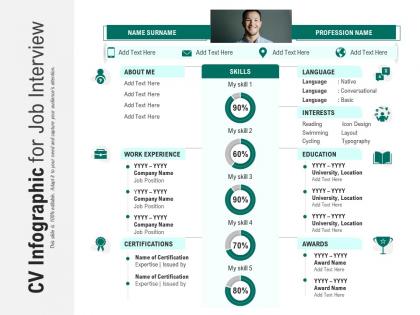 Cv infographic for job interview