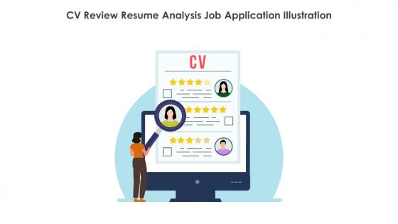 CV Review Resume Analysis Job Application Illustration