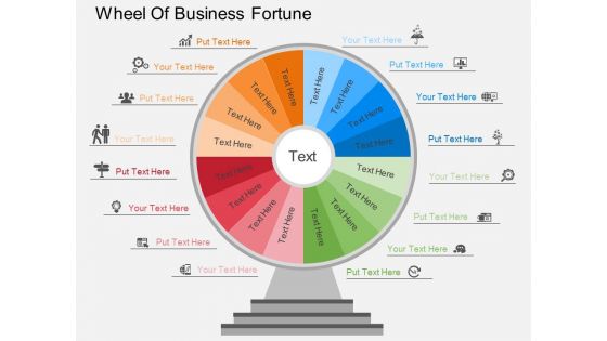 Cw wheel of business fortune flat powerpoint design