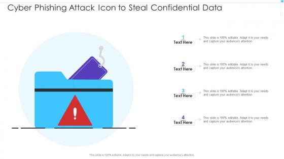 Cyber Phishing Attack Icon To Steal Confidential Data