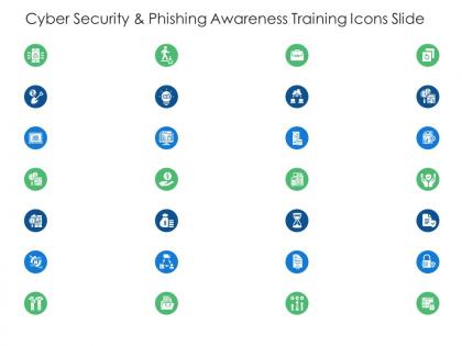 Cyber security and phishing awareness training icons slide ppt designs