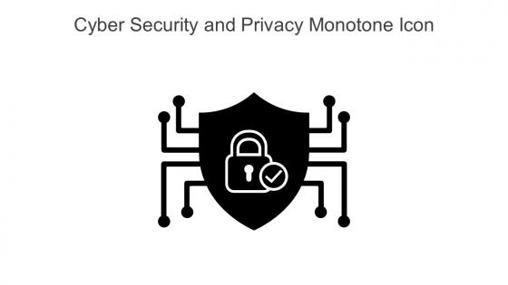 Cyber Security And Privacy Monotone Icon In Powerpoint Pptx Png And Editable Eps Format
