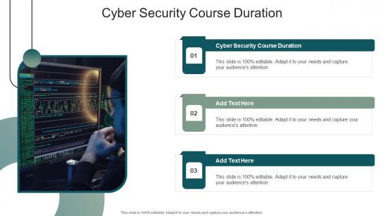Cyber Security Course Duration In Powerpoint And Google Slides Cpb
