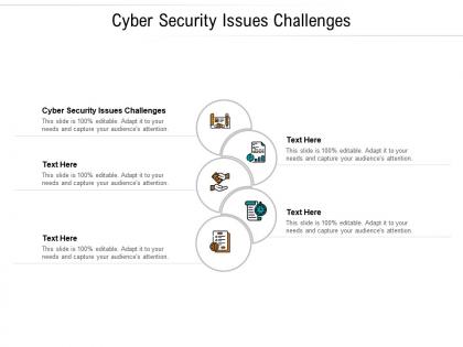 Cyber security issues challenges ppt powerpoint presentation infographics file formats cpb