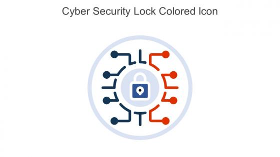 Cyber Security Lock Colored Icon In Powerpoint Pptx Png And Editable Eps Format
