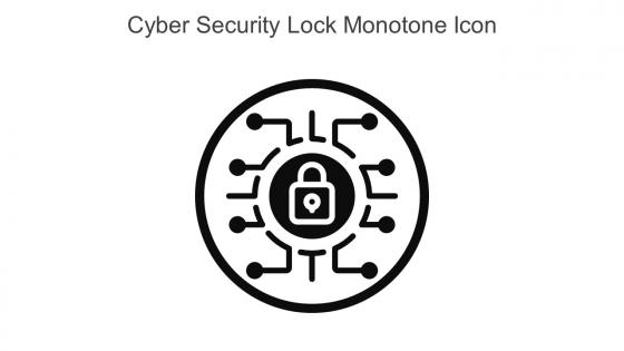 Cyber Security Lock Monotone Icon In Powerpoint Pptx Png And Editable Eps Format