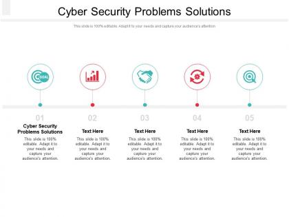 Cyber security problems solutions ppt powerpoint presentation summary professional cpb