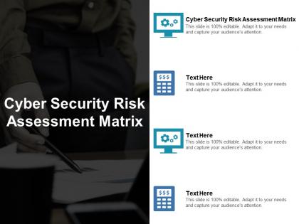 Cyber security risk assessment matrix ppt powerpoint presentation file guidelines cpb