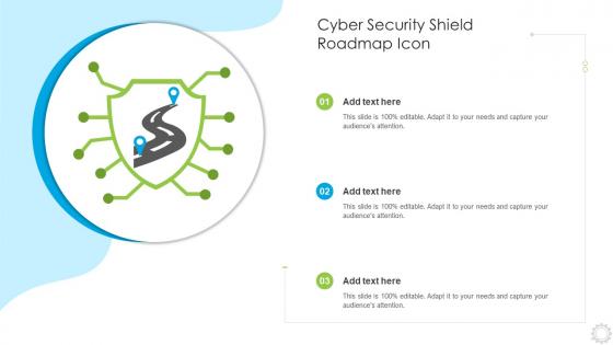 Cyber Security Shield Roadmap Icon