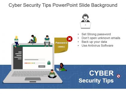 Cyber security tips powerpoint slide background