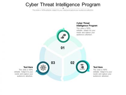 Cyber threat intelligence program ppt powerpoint presentation visual aids infographics cpb