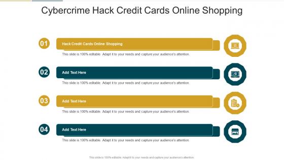 Cybercrime Hack Credit Cards Online Shopping In Powerpoint And Google Slides Cpb