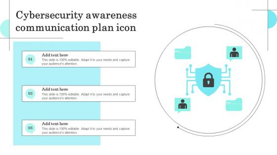Cybersecurity Awareness Communication Plan Icon