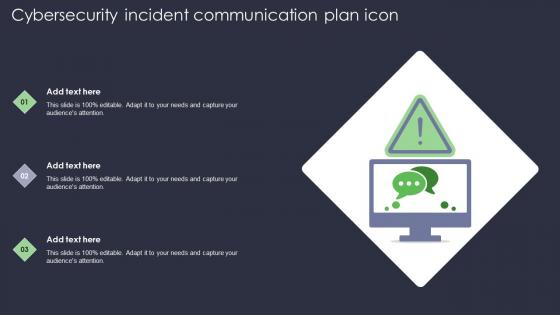 Cybersecurity Incident Communication Plan Icon