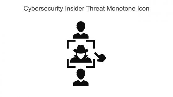 Cybersecurity Insider Threat Monotone Icon In Powerpoint Pptx Png And Editable Eps Format