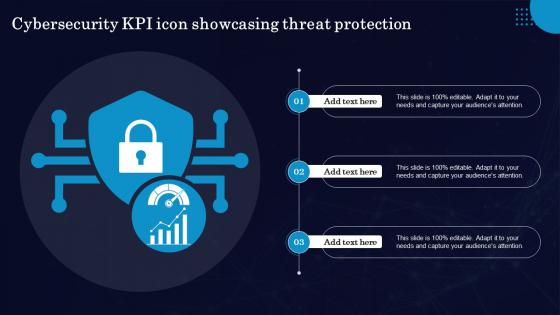 Cybersecurity Kpi Icon Showcasing Threat Protection