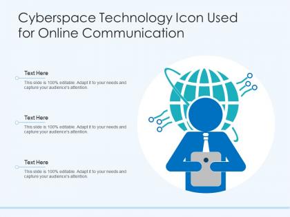 Cyberspace technology icon used for online communication