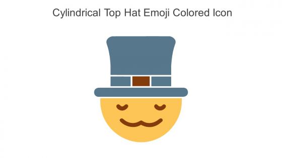 Cylindrical Top Hat Emoji Colored Icon In Powerpoint Pptx Png And Editable Eps Format